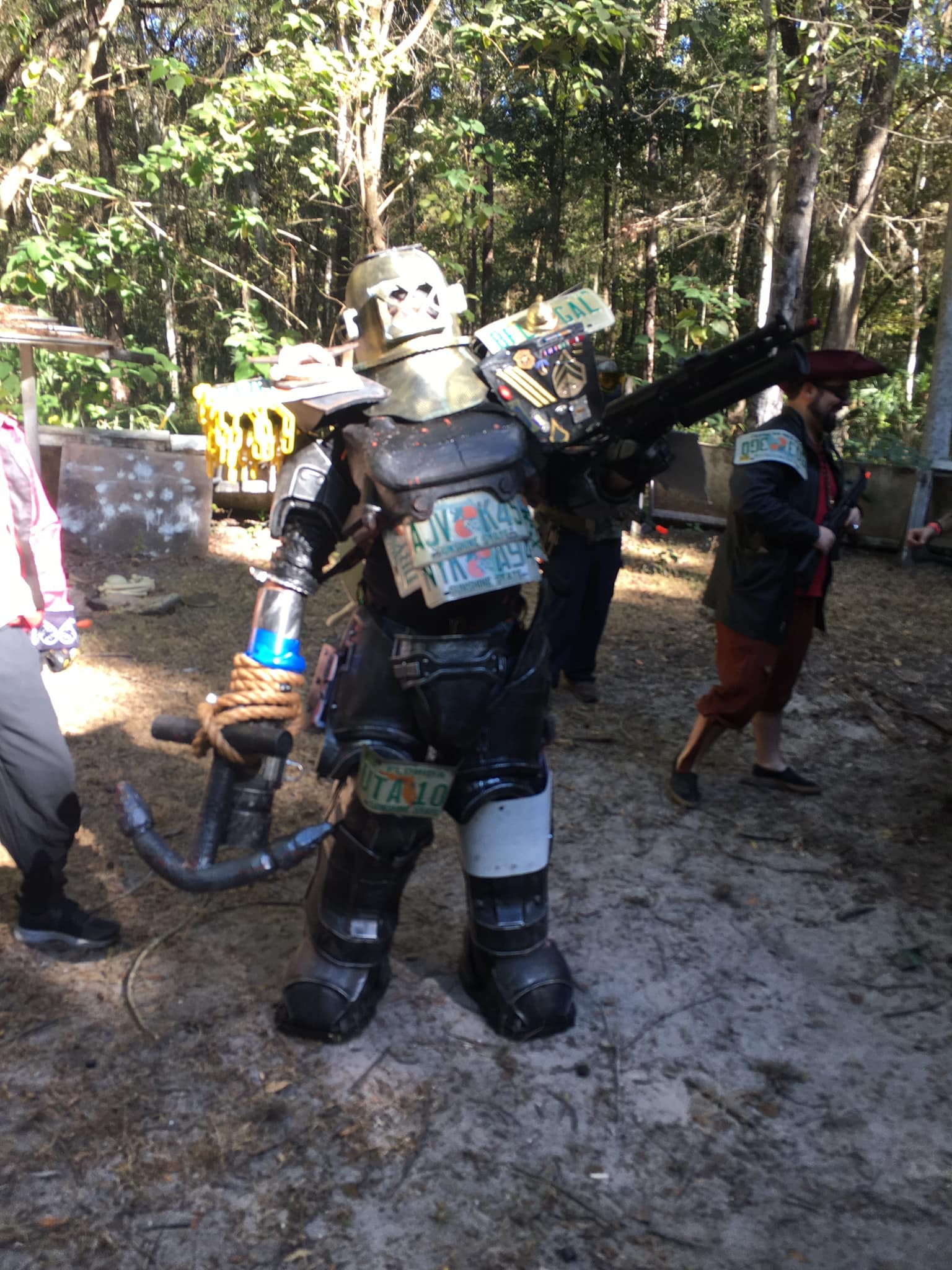 Power armor player at Wasteland